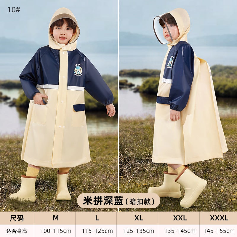 Children'S Raincoat Boys And Girls Children'S Full Body Waterproof Baby Kindergarten Primary School Girls School Special Poncho - Image 1
